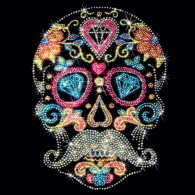 Rhinestone Sugar Skull Moustache